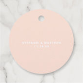 Magnolias en Cotton Wreath Weddenschap Bedankt Bedankjes Labels (Achterkant)