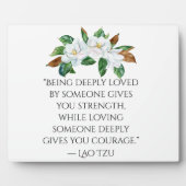  Magnolias en Deep Love Quote Fotoplaat (Voorkant)