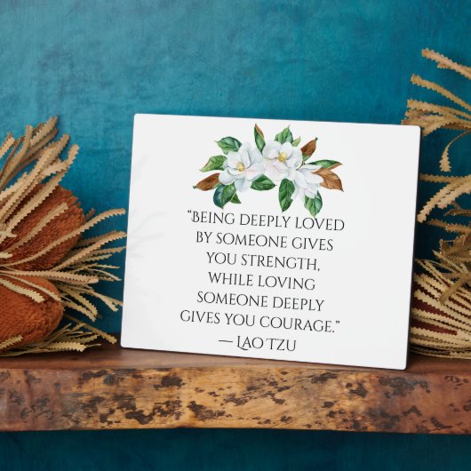  Magnolias en Deep Love Quote Fotoplaat (Zijkant)