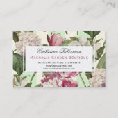 Magnolias en Hydrangeas Vloertuin Visitekaartje (Voorkant)