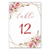 Magnolias Faux Gold Foil Lijst Rustic Wedding Kaart (Voorkant)