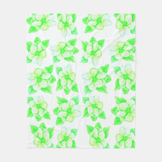 Magnolias Fleece Deken (Voorkant)