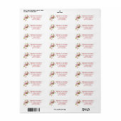 Magnolias Flowers Rustic Wedding Adresetiketten Etiket (Full Sheet)