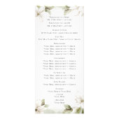 Magnolia's huwelijksprogramma reclamekaart (Achterkant)