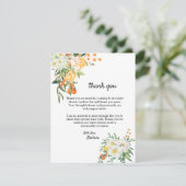 Magnolias, Kumquat Baby shower Hartelijk dank Bedankkaart (Staand voorkant)