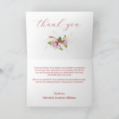 Magnolia's met namaakgouden folieframe rustieke tr bedankkaart (Binnen)