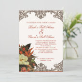 Magnolias n Bird of Paradise - Custom Wedding Kaart (Staand voorkant)