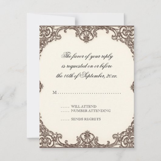Magnolias n Bird of Paradise - RSVP Response Card (Voorkant)