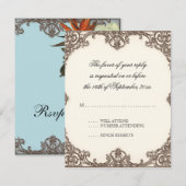 Magnolias n Bird of Paradise - RSVP Response Card (Voorkant / Achterkant)