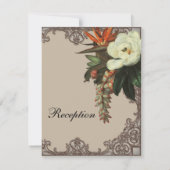 Magnolias n Bird of Paradise - RSVP Response Card Kaart (Achterkant)