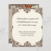 Magnolias n Bird of Paradise - RSVP Response Card Kaart (Voorkant / Achterkant)