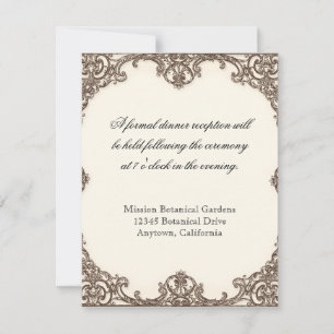 Magnolias n Bird of Paradise - RSVP Response Card Kaart
