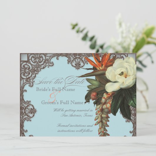 Magnolias n Bird of Paradise - Save the Date (Staand voorkant)