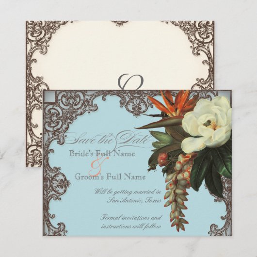 Magnolias n Bird of Paradise - Save the Date (Voorkant / Achterkant)