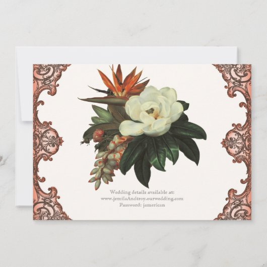 Magnolias n Bird of Paradise - Save the Date Custo (Achterkant)