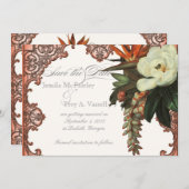 Magnolias n Bird of Paradise - Save the Date Custo (Voorkant / Achterkant)