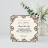 Magnolias n Bird of Paradise - Wedding Invitation Kaart (Staand voorkant)