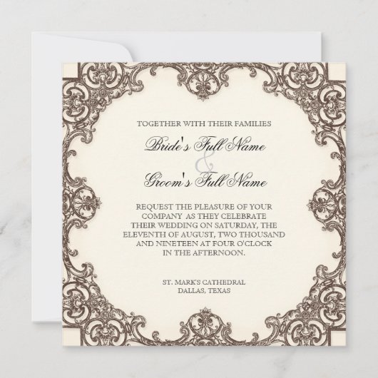 Magnolias n Bird of Paradise - Wedding Invitation Kaart (Voorkant)