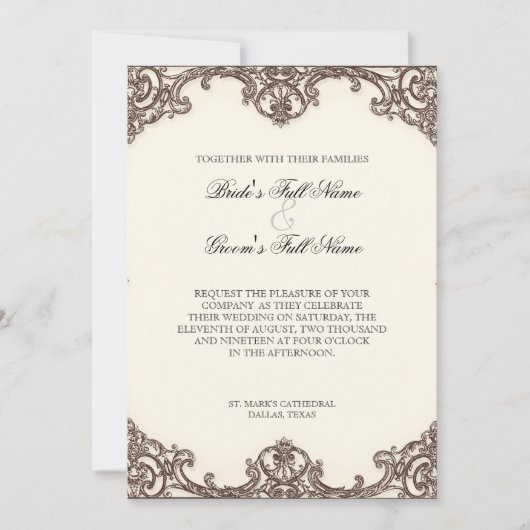 Magnolias n Bird of Paradise - Wedding Invitation Kaart (Voorkant)