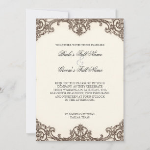 Magnolias n Bird of Paradise - Wedding Invitation Kaart