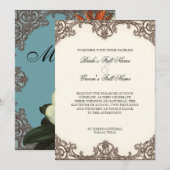 Magnolias n Bird of Paradise - Wedding Invitation Kaart (Voorkant / Achterkant)