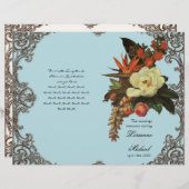 Magnolias n Bird of Paradise - Wedding Programme (Voorkant / Achterkant)