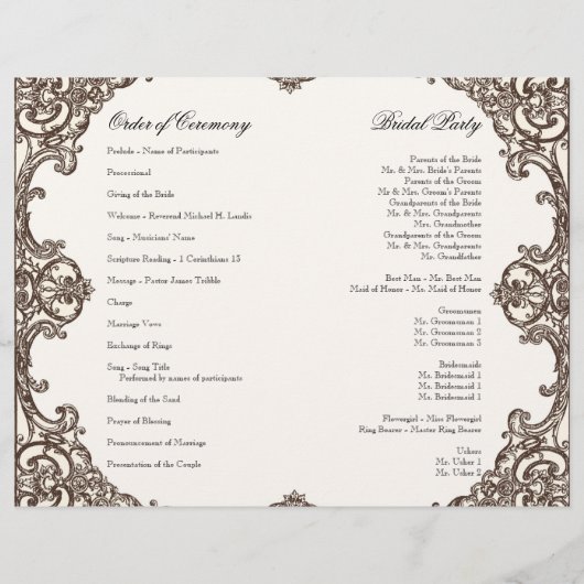 Magnolias n Bird of Paradise - Wedding Programme (Achterkant)