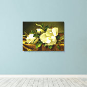 Magnolias op de goudvetkast canvas afdruk (Insitu (Houten vloer))