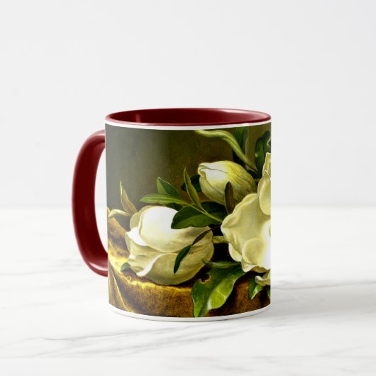 Magnolias op de goudvetkast mok (Voorkant links)