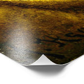 Magnolia's op gouden fluweel foto afdruk (Hoek)