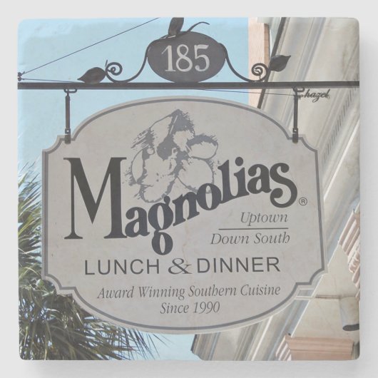 Magnolias Restaurant Charleston, SC. Onderzetter (Voorkant)