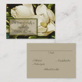 Magnolias Wedding RSVP Reageer Kaart (Voorkant / Achterkant)