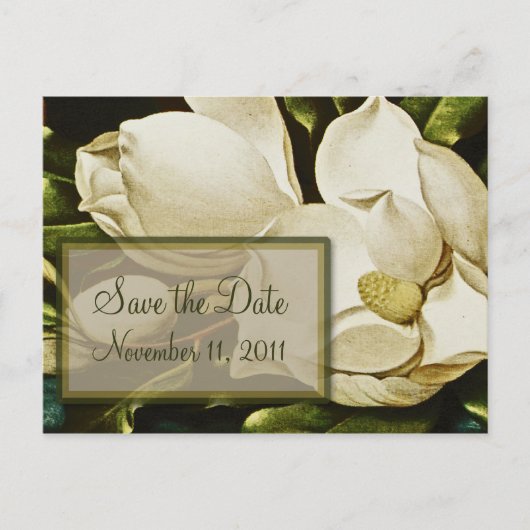 Magnolias Wedding Save the Date Briefkaart (Voorkant)