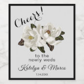 Magnolias Wijn Etiket (Enkel label)