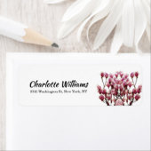 Magnolias wit bloemig elegant professioneel modern etiket (Insitu)