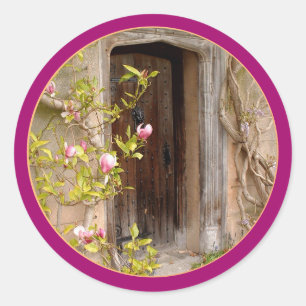 Magnolida Garden en Geheime deur naar Magisch Land Ronde Sticker