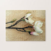 Magnoliebloem op Parchment Modern Photography Legpuzzel (Horizontaal)