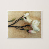 Magnoliebloem op Parchment Modern Photography Legpuzzel (Horizontaal)