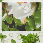 Magnoliebloem Theedoek (Gevouwen)