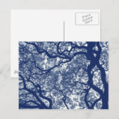 Magnolieboom - Cyanotype-effect Briefkaart (Voorkant / Achterkant)