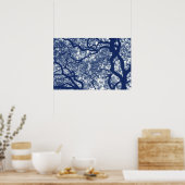 Magnolieboom - Cyanotype-effect Poster (Keuken)