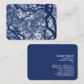 Magnolieboom - Cyanotype-effect Visitekaartje (Voorkant / Achterkant)