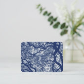 Magnolieboom - Cyanotype-effect Visitekaartje (Staand voorkant)