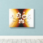 Magnolien, Acryl - Canvas Afdruk (Insitu (Houten vloer))