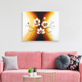 Magnolien, Acryl -  Canvas Afdruk