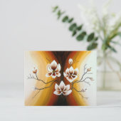 Magnolien, Acryl - Feestdagenkaart (Staand voorkant)