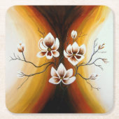 Magnolien, Acryl -  Kartonnen Onderzetters (Voorkant)