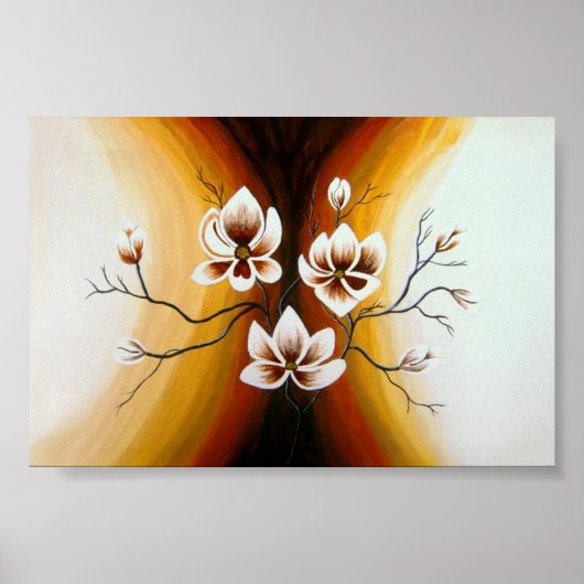 Magnolien, Acryl - Poster (Voorkant)