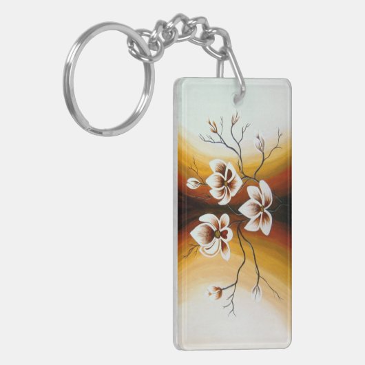 Magnolien, Acryl -  Sleutelhanger (Voorkant Links)