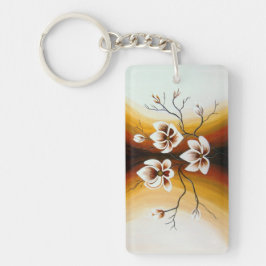 Magnolien, Acryl -  Sleutelhanger